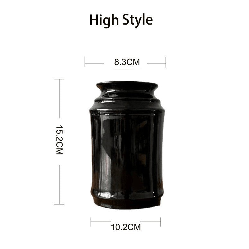 Japanese-Style Ceramic Utensil Holder - Multi-Purpose Kitchen Storage Jar for Chopsticks & Cutlery, Modern Dining Organizer