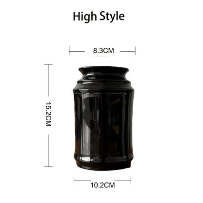 Japanese-Style Ceramic Utensil Holder - Multi-Purpose Kitchen Storage Jar for Chopsticks & Cutlery, Modern Dining Organizer