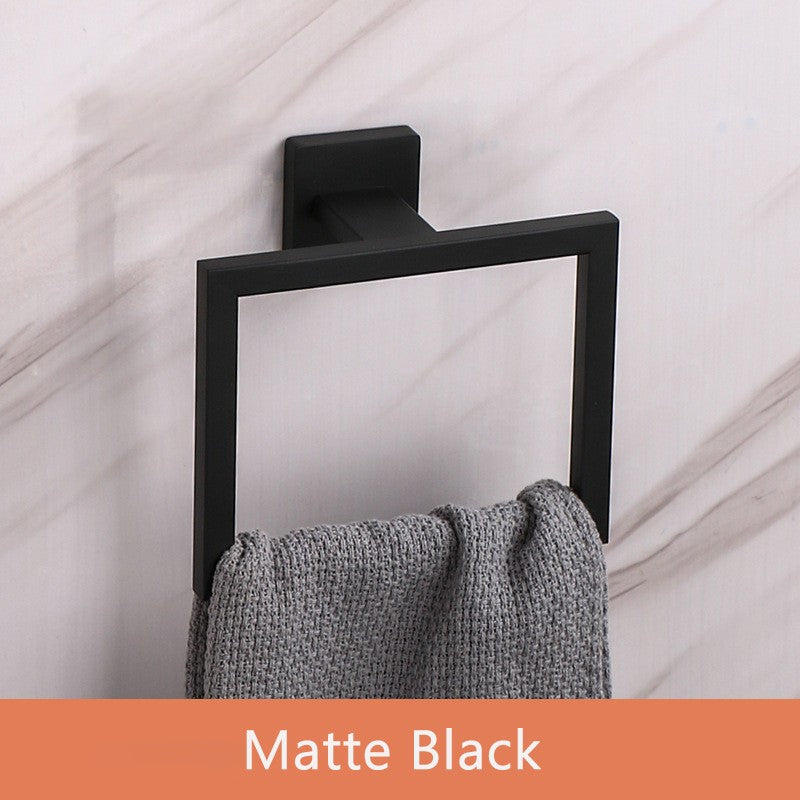 Bathroom Towel Ring Hook Hardware Accessories Storage Holder 304 Stainless Steel Hand Towel Holder Modern Round Towel Hanger