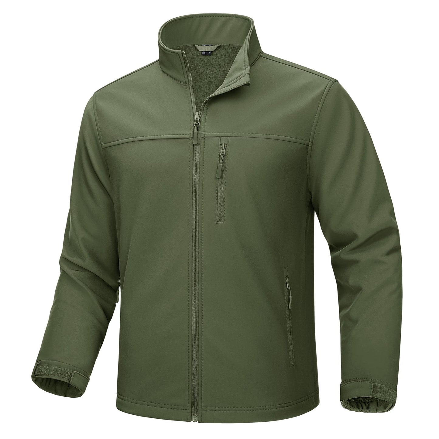 TACVASEN Waterproof Softshell Jackets Mens Winter Fleece Lined Work Jackets Zipper Pocket Outdoor Jacket Male Windbreaker