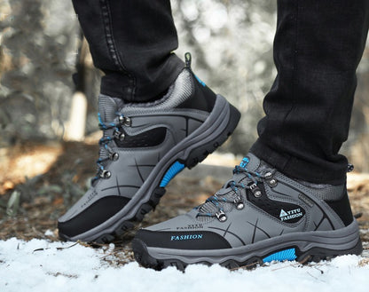 Botas de Neve Masculinas de Inverno Impermeáveis de Couro Tênis Super Quentes Botas Masculinas Botas de Caminhada ao Ar Livre Sapatos de Trabalho Tamanho 39-47