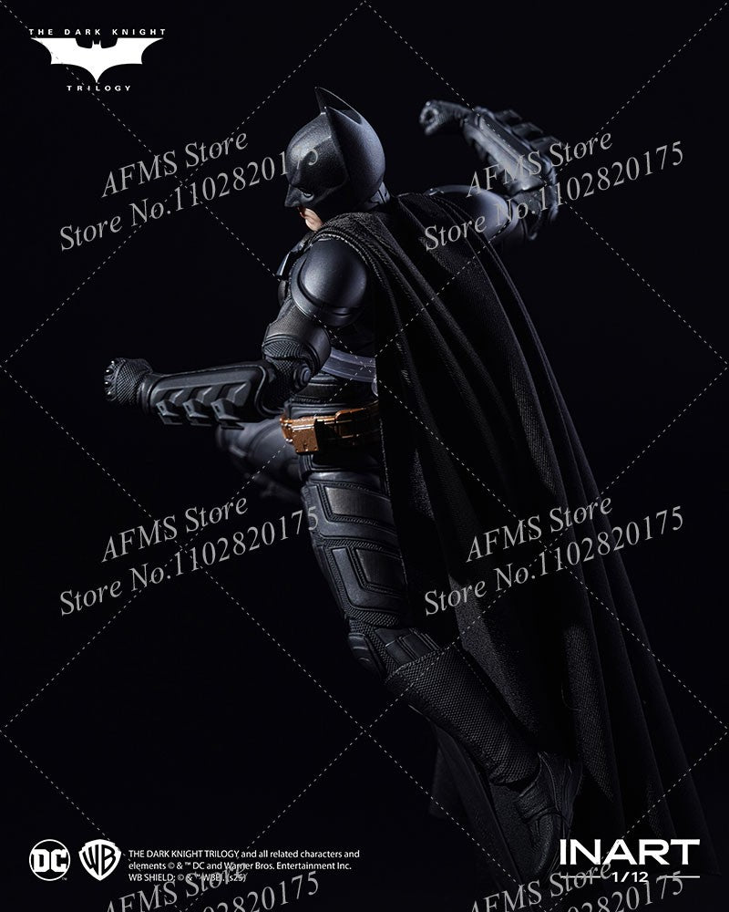 INART 1/12 Boneco Soldado Masculino Batman Christian Bale O Cavaleiro das Trevas Ressurge Herói da Luta Eterna Figura de Ação de 6 Polegadas para Coleção