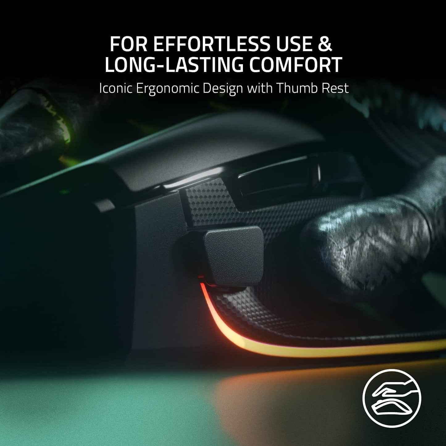 Mouse Gamer Ergonômico Personalizável Razer Basilisk V3 com Switch de Mouse para Jogos Mais Rápido - Iluminação Chroma RGB - Sensor Óptico de 26K DPI