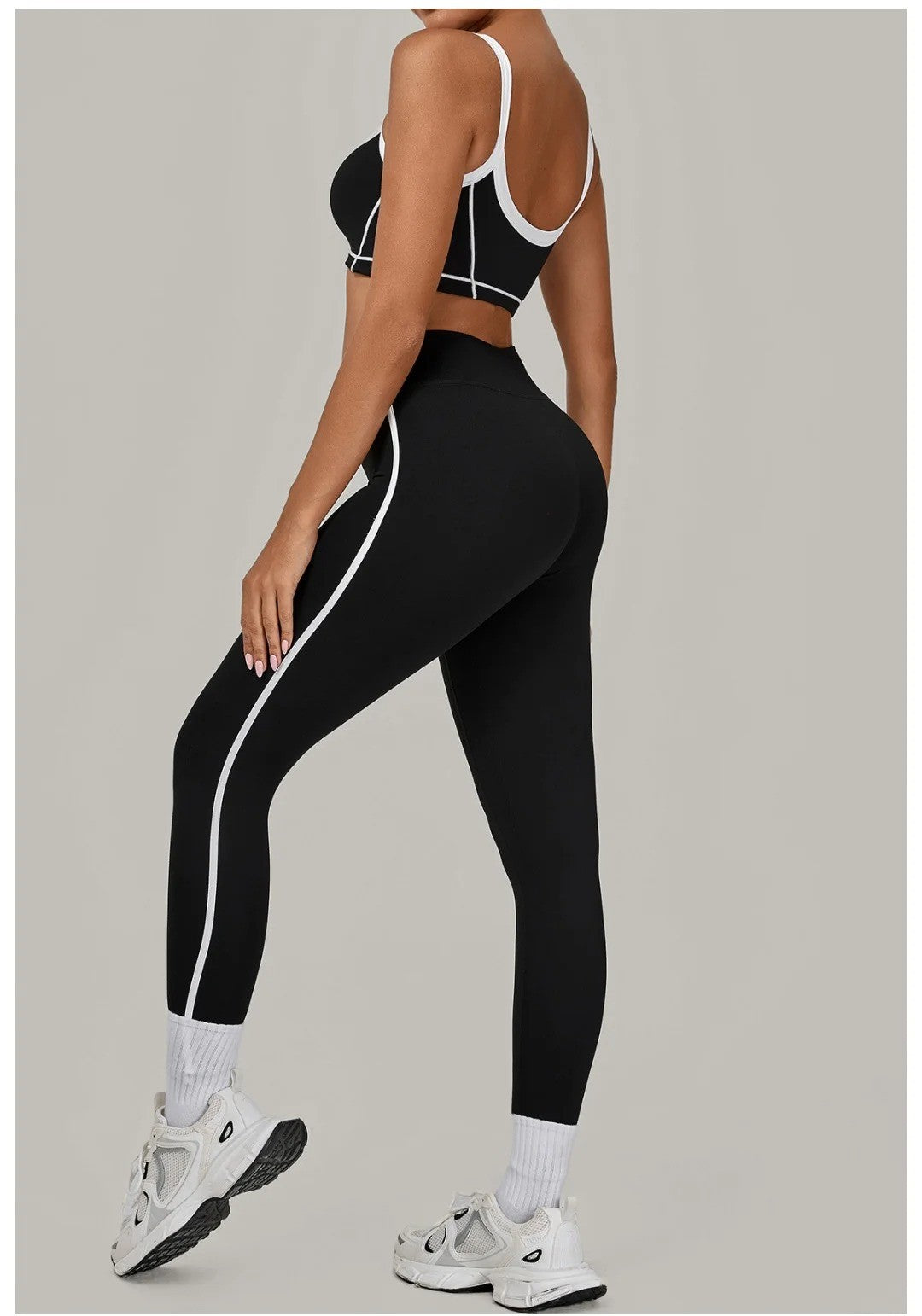 Yoga Suit Sports Fitness High Waist Peach Hip Tight Removable Padding Sports Bra Outfit Running Workout Clothes Gym Leggings Set