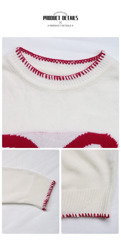 Autumn and winter new European and American fashionable loose long sleeved round neck pullover Christmas sweater