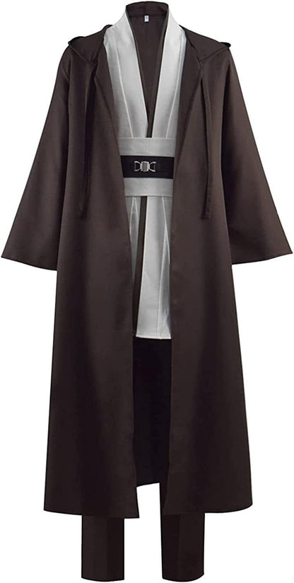 Halloween Jedi Cosplay Costume, Obi Wan Style Cosplay Robe, Retro Sci-Fi Stage Performance Costume