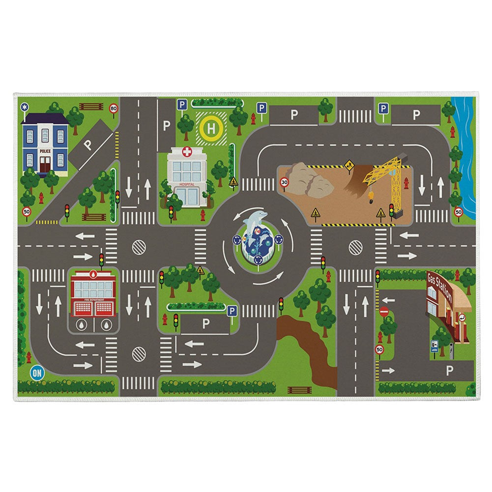 Road Mat Children Traffic Car Map Boy Girls Educational Toy Road Carpet Playmat For Baby Mats Cartoon City Rug Kids Toys Games