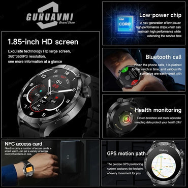 2026 Smart Watch Men AMOLED Always display NFC Bluetooth Call GPS trajectory Waterproof Health Sport Smartwatch Men Custom dial