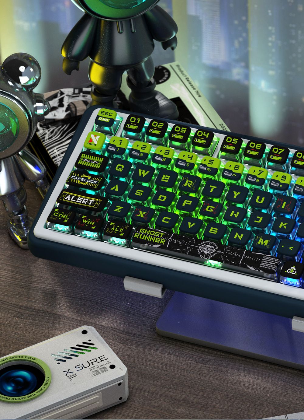 Doomsday Crossing Personalized Keycaps 125 Keys PBT+PC SAX Quad Translucent Pudding Keycaps for MX Switch Mechanical Keyboards