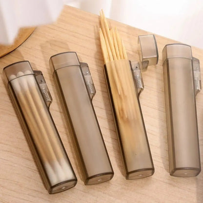 Estojo Transparente de Plástico para Palitos de Dente, Ideal para Viagens ao Ar Livre, Cozinha e Suprimentos de Restaurante, Fácil de Transportar e Usar