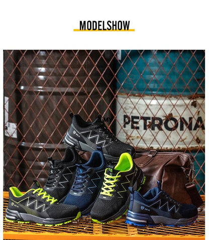 Anti-smash Safety Shoes Men Steel Toe Sneakers Puncture Proof Breathable Work Boots Man Fashion Construction Protective Footwear