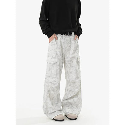Summer Men's Y2k White Pants Baggy Streetwear Harajuku Japanese 2000s Style Pants Jogger 90s Vintage Trousers Fashion Clothes