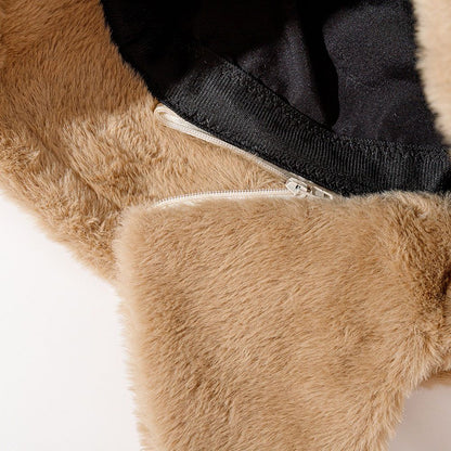 Bomber Winter warm bucket hat hats for women Golf cap Hiking hat fur hat Winter hat Barrel cap Cotton fabric Ear protection cap