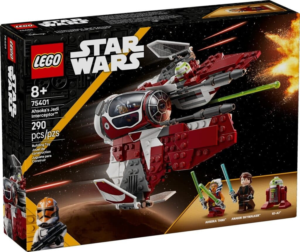 LEGO Star Wars 75401 Interceptador Jedi de Ahsoka, Brinquedo de Blocos de Montar para Crianças, Presente