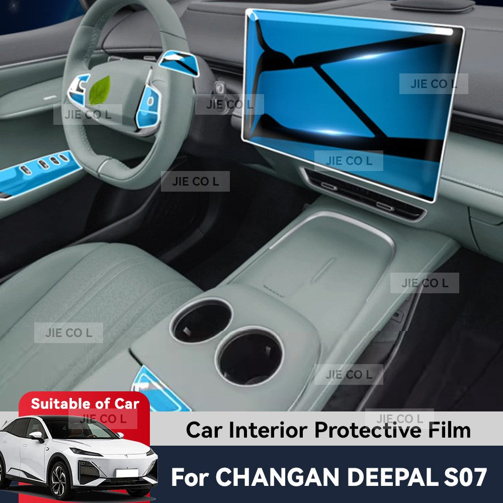 Tela de controle central automotivo TPU Navegação Película de proteção interior anti-riscos GPS Navegação Para CHANGAN DEEPAL S07 2024 2025