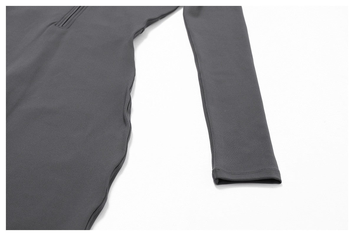 Women's Long Sleeved One-piece Sportswear Zipper Yoga Rompers Gym Jumpsuits Workout High-intensity Skin-tight Fitness Garment