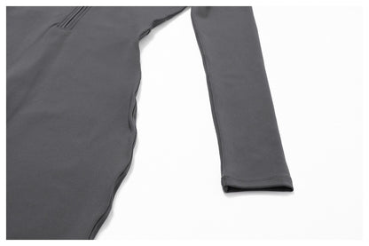 Women's Long Sleeved One-piece Sportswear Zipper Yoga Rompers Gym Jumpsuits Workout High-intensity Skin-tight Fitness Garment