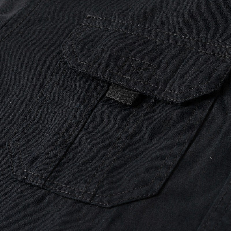 Cotton 100% Men Outdoor Multi Pockets Long Sleeved Cargo Shirts High Quality Man Loose Shirts New Male Solid Casual Shirts 3XL