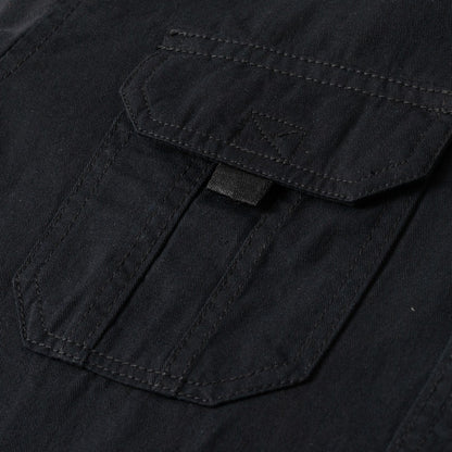 Cotton 100% Men Outdoor Multi Pockets Long Sleeved Cargo Shirts High Quality Man Loose Shirts New Male Solid Casual Shirts 3XL