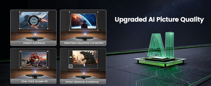 Projetor Lareser A1 4K 1000ANSI Oficial Netflix Linux Nativo 1080P Foco/Keystone Automático Dolby Audio WiFi6 BT5.2 Home Theater