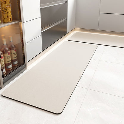 Super Absorbent Kitchen Floor Mat Mat Long Diatomite Kitchen Rug Soft Washable Carpets Solid Color Bathroom Entrance Doormat