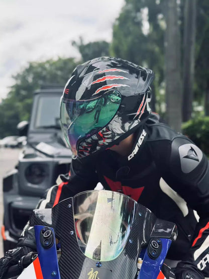 Capacete de motocicleta masculino e feminino com lente dupla antiembaçante integral para motoqueiro com pedal de cruzeiro e capacete universal para todas as estações com certificação DOT
