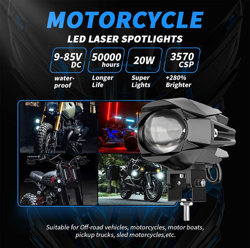 LED Motorcycle Spotlight Headlight Fog Lights Turn Signal DRL Off Road Driving Light Off Road For Truck 12V 24V Auxiliary Light