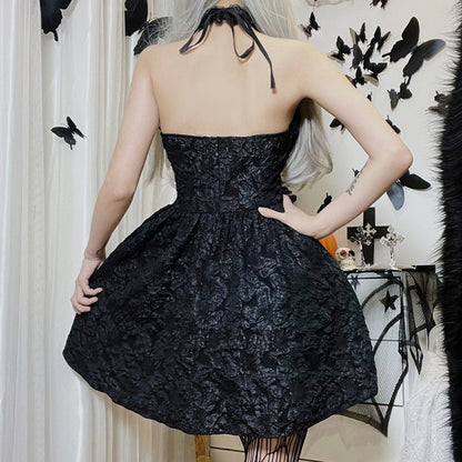 Dark Halloween Lace Dress Punk Trend Sexy Evening Dress Suspender Skirt For Women