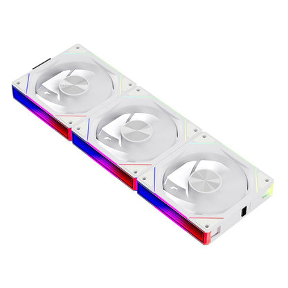 TEUCER JM-5 Case Fan 120mm 5V 3Pin ARGB Mirror Light Effect Cooling Fan PWM 800 to 2000RPM CD Texture Water Cooling Radiator Fan