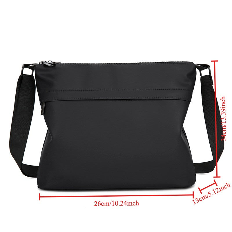 Sleek Crossbody Bag for Men Water-resistant Nylon Shoulder Bag Multi-Pocket Large CapacityMinimalist Style for Daily/Work/Travel