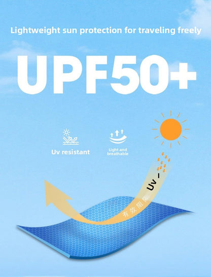 UPF50+ Summer Outdoor Quick Dry Sun-Protective Thin Jacket Men Hiking Fishing Cycling Hooded Gym Sport Ultra Light Windbreaker