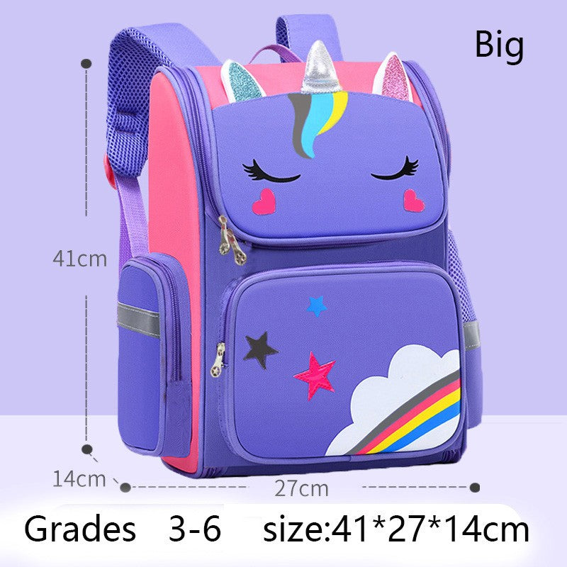 Mochila Infantil para Meninas Unicórnio Bolsa Escolar Olhos Arco-Íris Mochila para Adolescentes Viagem Impermeável