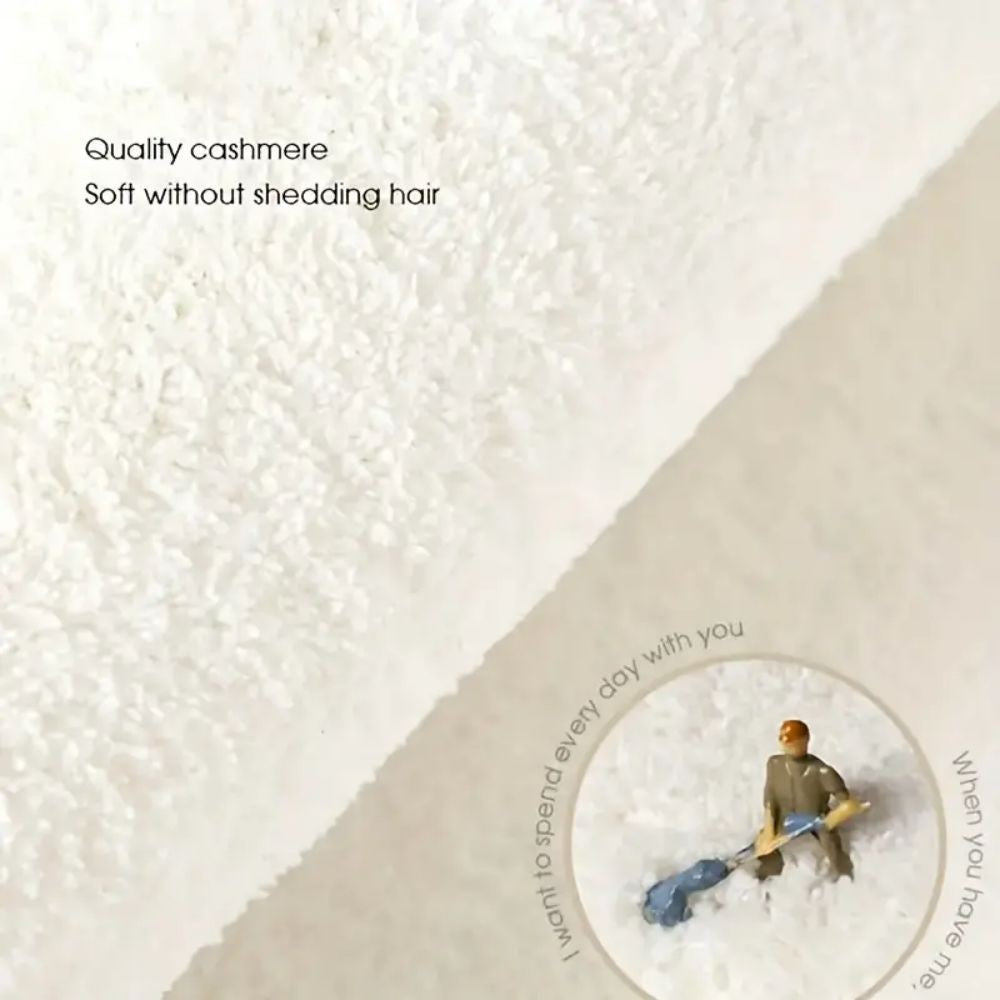 VIKAMA Christmas Imitation Cashmere Rug Soft Non-Slip Bathroom Mat Living Room Bedroom Entrance Doormat Winter Home Decor