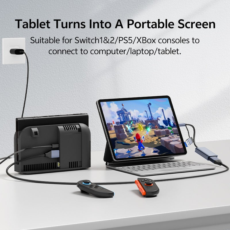 4K Video Capture Card MS2130S HDMI to USB-A/USB-C USB3.0 Capture Video and Audio Recording for OBS Studio PotPlayer QT Player