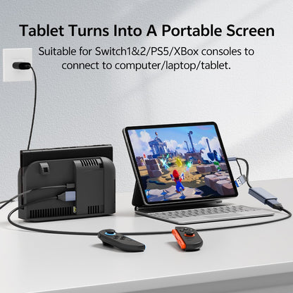 4K Video Capture Card MS2130S HDMI to USB-A/USB-C USB3.0 Capture Video and Audio Recording for OBS Studio PotPlayer QT Player