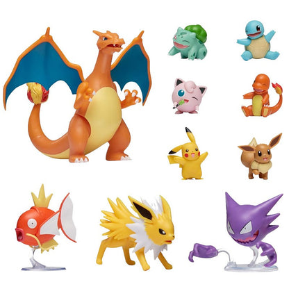 Pokémon Bonecos de Batalha Definitivos Pikachu Bulbasaur Eevee Pocket Monsters Boneco de Batalha Anime Action Figure Modelo Terno Brinquedos Presentes