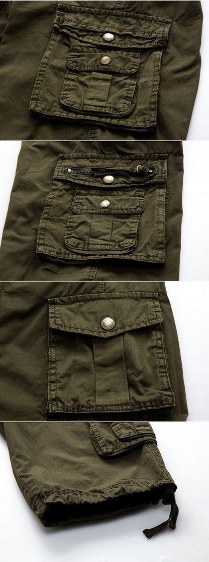 Cotton Cargo Shorts Men  Summer Men Army Military Tactical Homme Shorts Male Casual Streetwear Multi-Pocket Cargo Shorts