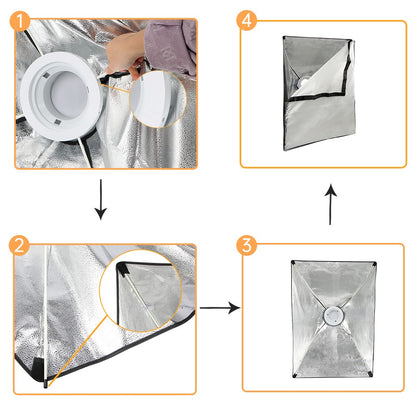 135W Fotografia LED Vídeo Luz Diurna Equilibrada Lâmpada Solar Bowens Softbox Para Iluminação Softbox Retrato Flash Acessório de Estúdio