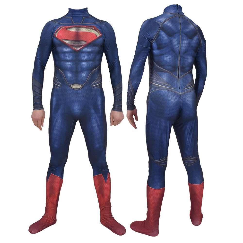 Adults Kids Classic Man of Steel Clark Kent Cosplay Costume Superhero Suit Halloween Zentai Bodysuit