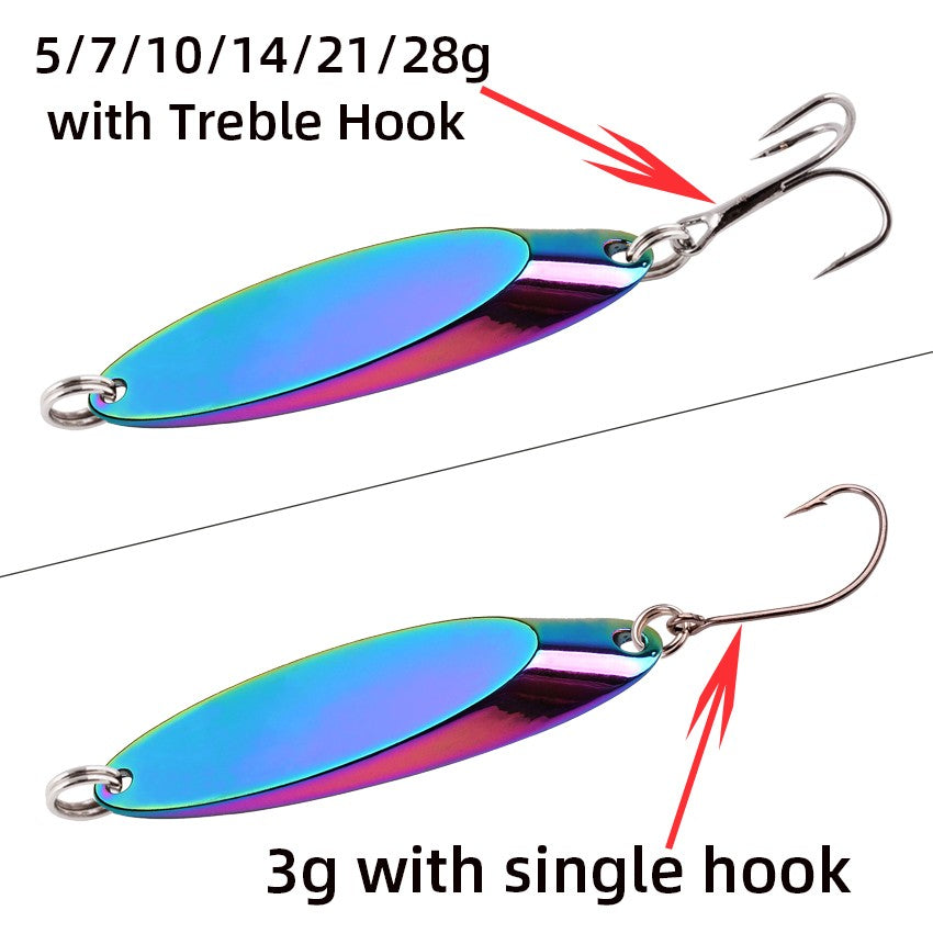 1PCS 3g-28g Metal Spinner Spoon Trout Fishing Lure Hard Bait Sequins Noise Paillette Artificial Bait Small Hard Sequins Spinner