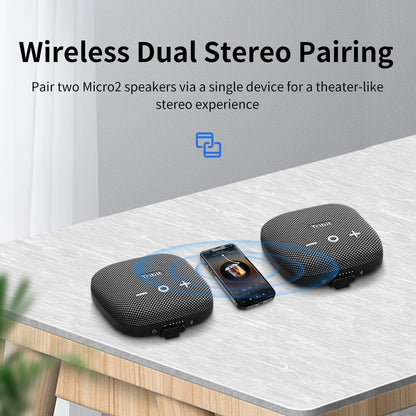 Tribit StormBox Micro 2 Caixa de Som Bluetooth Portátil 90dB Som Alto Graves Profundos IP67 à Prova d'Água Alto-falante Pequeno para Acampamento Alça Embutida