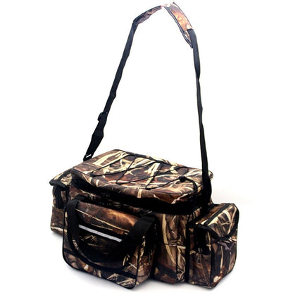 50*30*25cm Bolsa de Pesca Impermeável de Nylon Grande Capacidade Multiúso Bolsas de Ombro de Pesca de Duas Camadas para Atividades ao Ar Livre