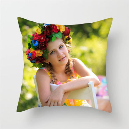 MIAOTU Custom Cushion Cover DIY Customized Throw Pillow Home Decorative Square Wedding Pets Baby Print Pillowcase Drop Shipping