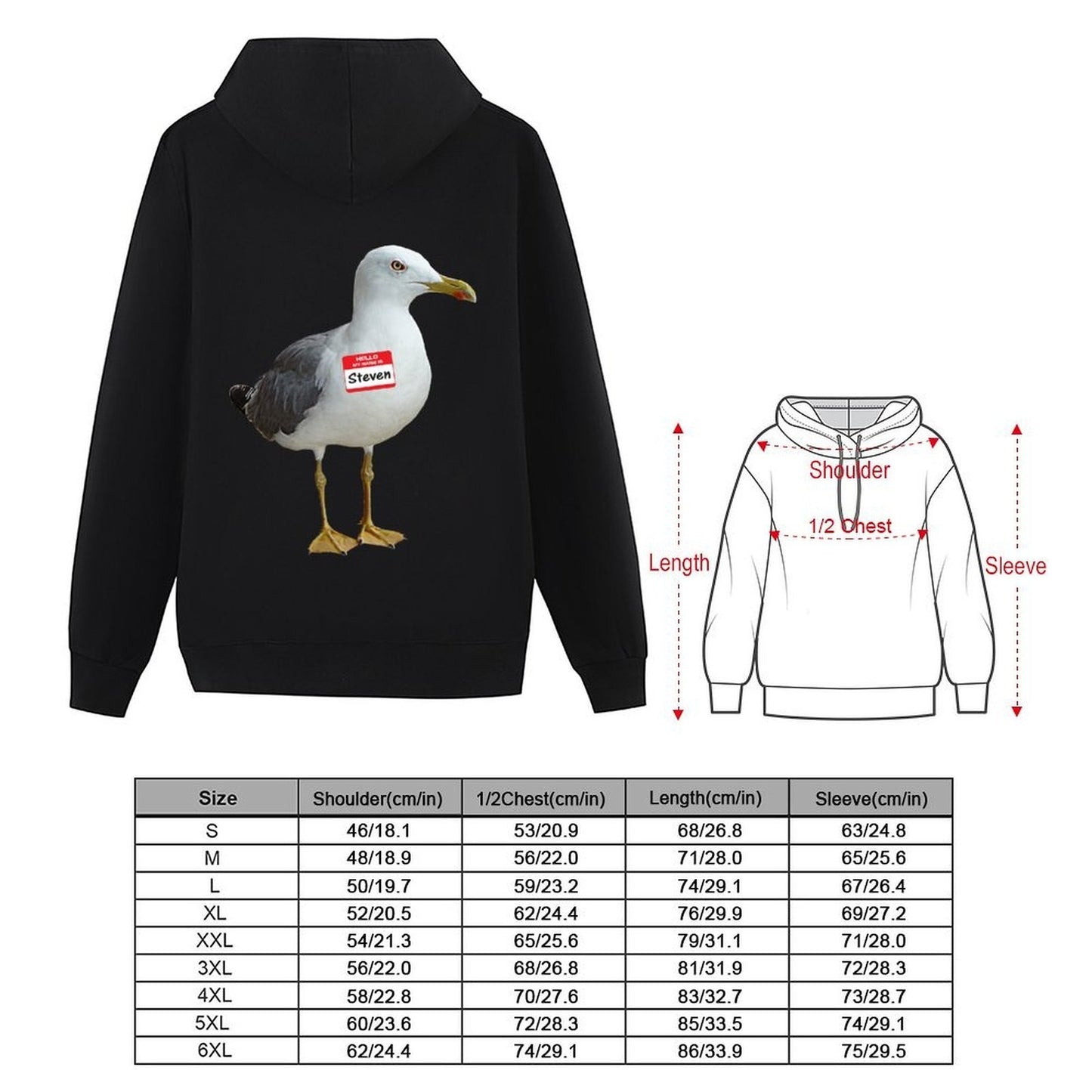 Steven Seagull Hoodie men's autumn clothes mens clothes anime clothing anime clothes big size hoodie