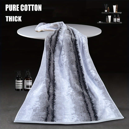 100% Cotton Thicked Gradient Color Bath Towel Yarn-dyed Jacquard Towels Absorbent Soft Beach Towels Bathroom Towel
