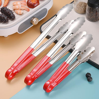 ?CC55?9/12/14inch Stainless Steel Food Clip Kitchen Restaurant Baking Bread Clip Multifunctional Barbecue Clip Steak Clip