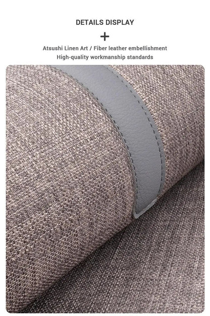 Car Seat Cover for Front Rear Universal Flax Car Seat Cushion Protector Pad Mat Non Slide Auto Four Season Pad Auto Interior