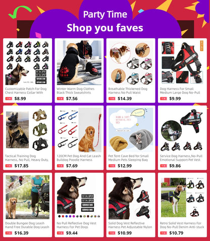 Colete Favorito de Suporte Emocional e Cão de Serviço com Arnês Para Cães de Estimação Com Patches Refletivos Removíveis Para Cães Grandes e Médios