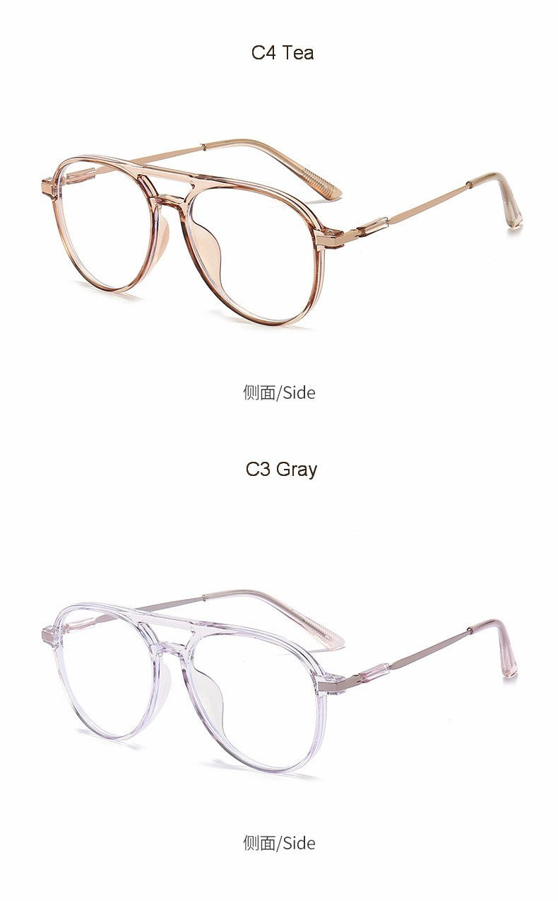 Transparent Frame Reading Glasses For Women Anti Blue Light Aviation Presbyopic Glasses For Men Polit Eyeglasses +1.00~+4.00