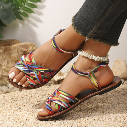 Summer Braided Woman Sandals Party Shoes Ladies Outdoor Sandals for Women Casual Shoe Soft Sandal Rubber Female Footwear
